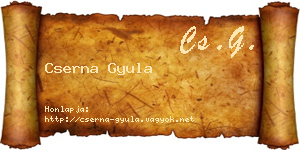 Cserna Gyula névjegykártya